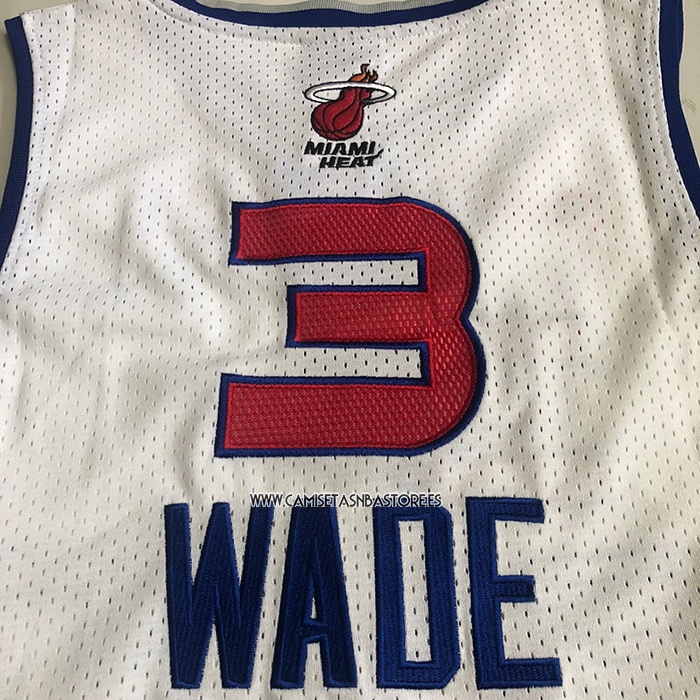 Dwyane Wade NO 3 Camiseta All Star 2006 Azul Blanco